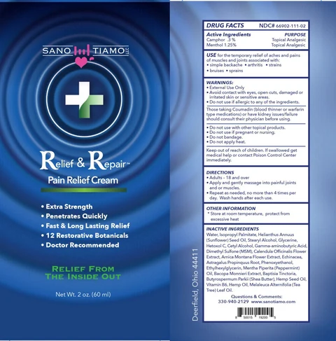 SANO TI AMO RELIEF AND REPAIR PAIN RELIEF 포장