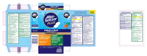 Alka-Seltzer Plus Maximum Strength Day and Night Cold and Flu PowerMax Gels packaging