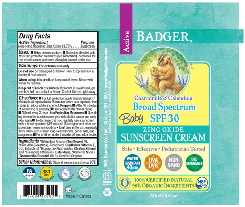 Badger Baby SPF 30 Sunscreen 포장