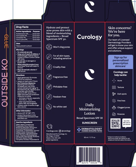Curology Daily Moisturizing Sunscreen SPF 30 포장