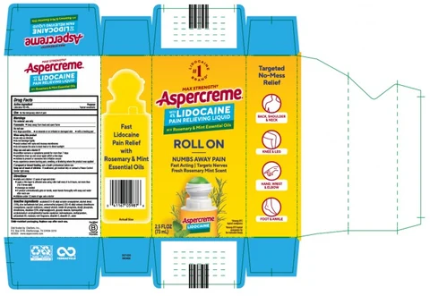 Aspercreme Lidocaine with Rosemary and Mint 포장