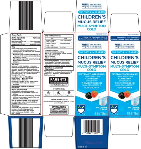 childrens mucus relief multi symptom cold packaging