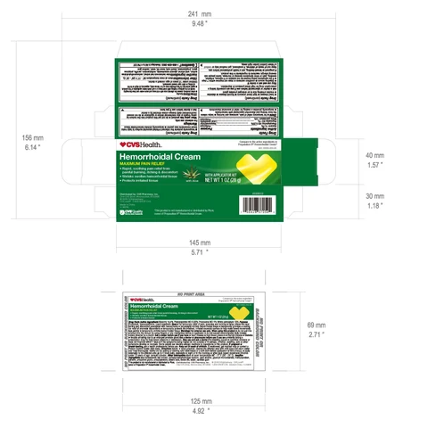 CVS Health Hemorrhoidal Cream packaging