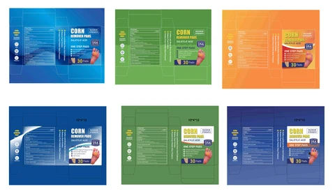 CORN REMOVER PADS packaging
