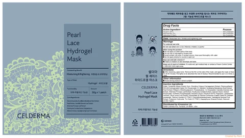 CELDERMA Pearl Lace Hydrogel Mask 포장