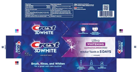Crest 3D WhiteUltra Whitening with Stain-Blasting Foam Vivid Mint 포장