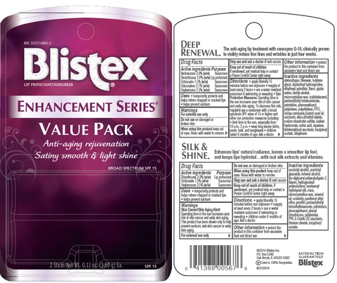 Blistex Enhancement Series (Deep Renewal and Silk and Shine) 포장