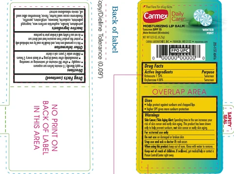Carmex Daily Care moisturizing Lip Balm Winter Mint SPF 15 포장