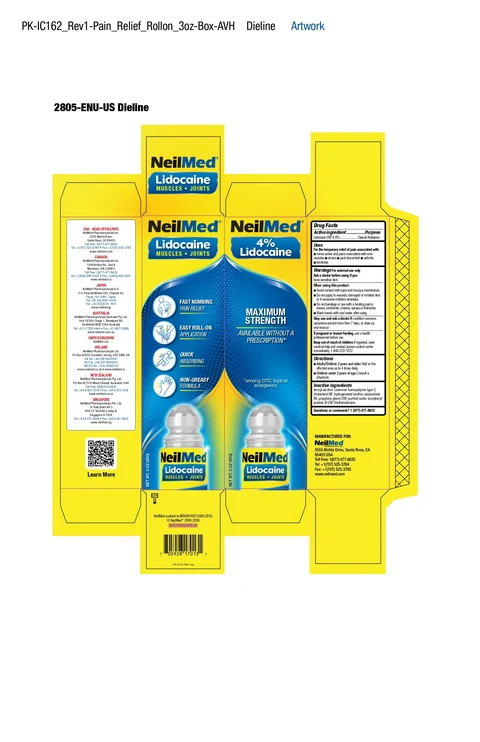 Lidocaine Pain Relief Roll on packaging