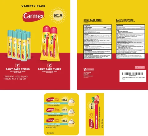 Carmex Variety Pack Daily Care Moisturizing Lip Balm SPF 15 포장