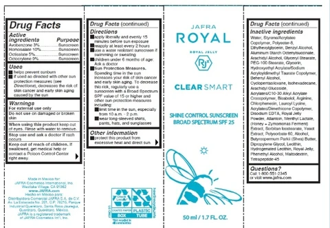 Clear Smart Shine Control Sunscreen Broad Spectrum SPF 25 포장