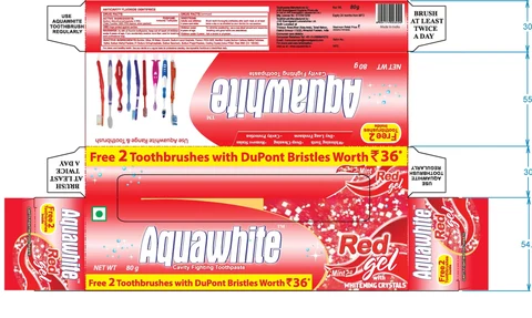 AquaWhite Red Gel Cavity FightingTooth 포장