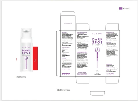 YVTYVT DARK SPOT CORRECTOR packaging