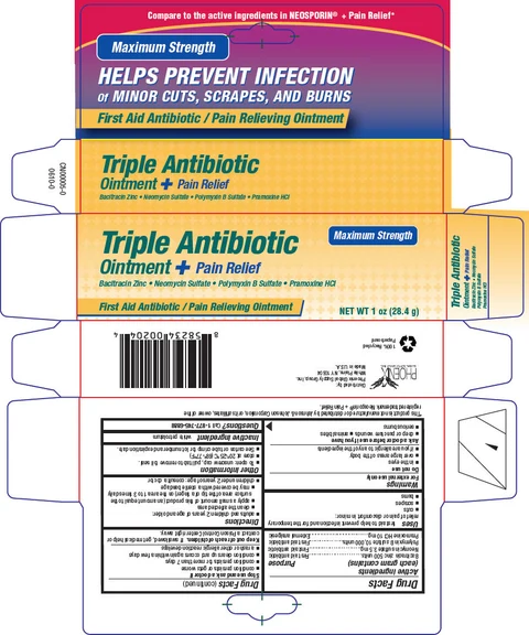 Triple Antibiotic Plus Pain Relief packaging