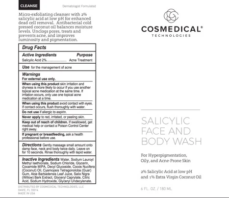 Salicylic Face and Body Wash 포장