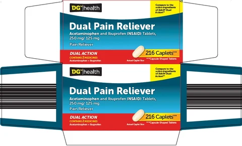 DG health dual pain reliever 포장