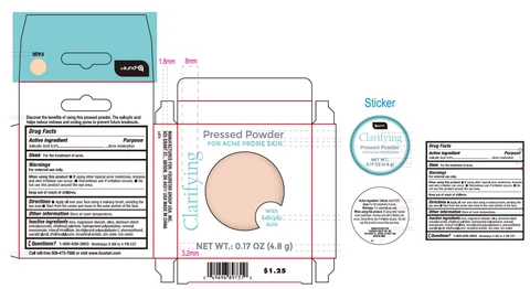 b pure Pressed Powder for Acne Prone Skin Fair packaging