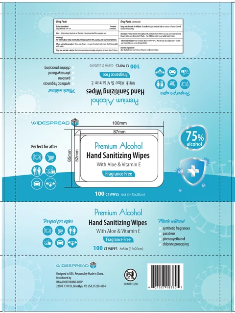 WIDESPREAD Hand Sanitizing Wipes 포장