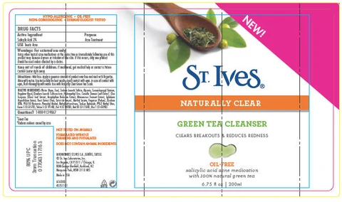 St. Ives Naturally Clear Green Tea Facial packaging