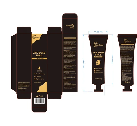 Beautyturess Gold Foil Snail Peel-Off Mask 50g 24K 포장
