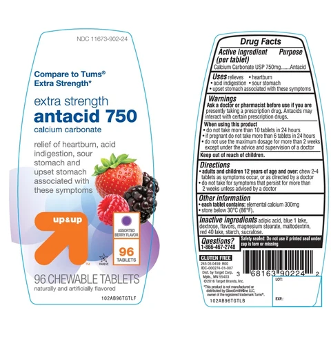up and up extra strength antacid 750 Assorted Berry 포장