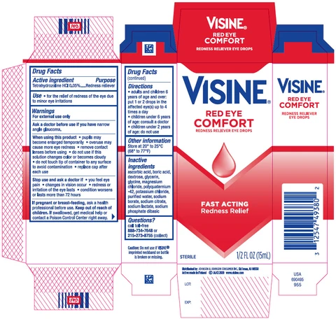 Visine Red Eye Comfort 포장