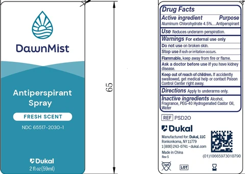 DawnMist Antiperspirant 포장