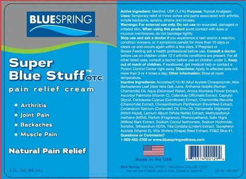 SUPER BLUE STUFF Pain Relief Cream 포장