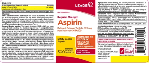 Regular Strength Aspirin 포장