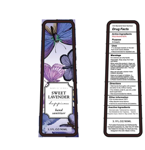 Body Luxuries Sweet Lavender Hand Sanitizer 포장