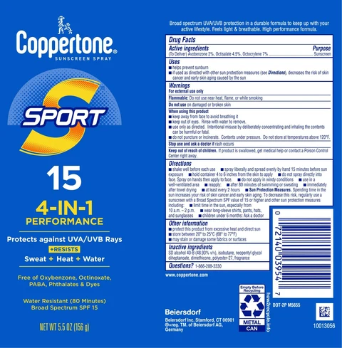 Coppertone Sport Sunscreen SPF 15 포장