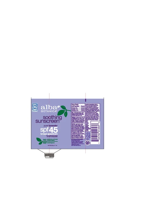 Alba Botanica Pure Lavender Sunscreen SPF45 포장