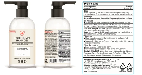 SHO PURE CLEAN HAND Gel 포장