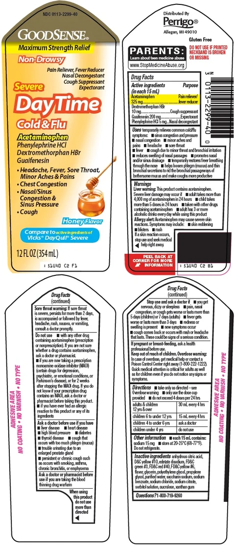 good sense day time cold and flu packaging