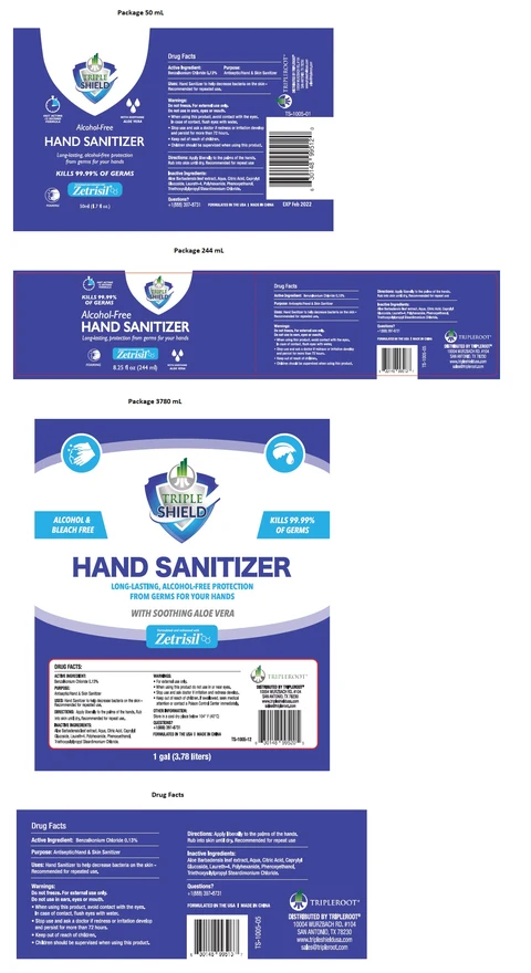 TRIPLE SHIELD HAND SANITIZER 포장