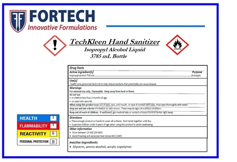 TechKleen Hand Sanitizer packaging