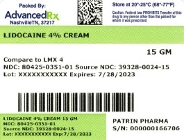 Lidocaine packaging