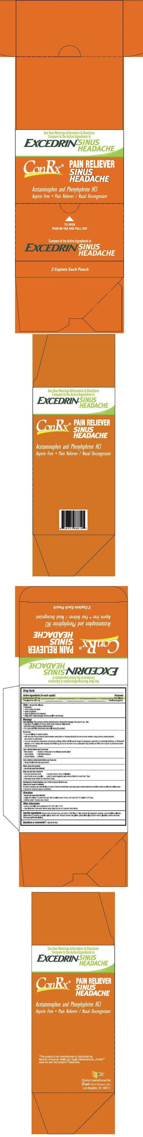 ConRX Pain Reliever Sinus Headache 포장