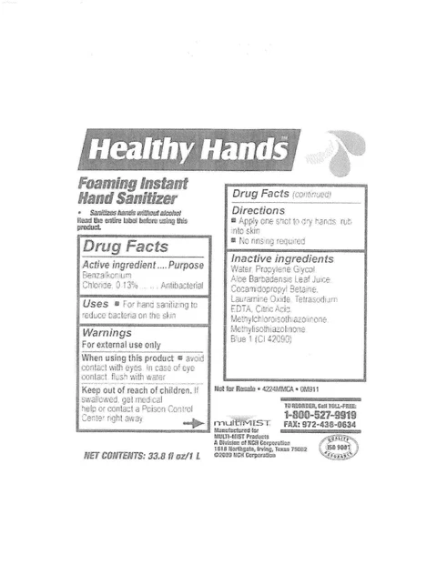 Healthy Hands Foaming Instant Hand Sanitizer packaging