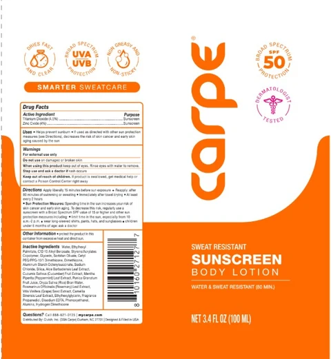 Sweat Resistant Sunscreen Body Original / Sweat Resistant Sunscreen Body Coconut Vanilla / Sweat Resistant Sunscreen Body Costal Sandalwood 포장
