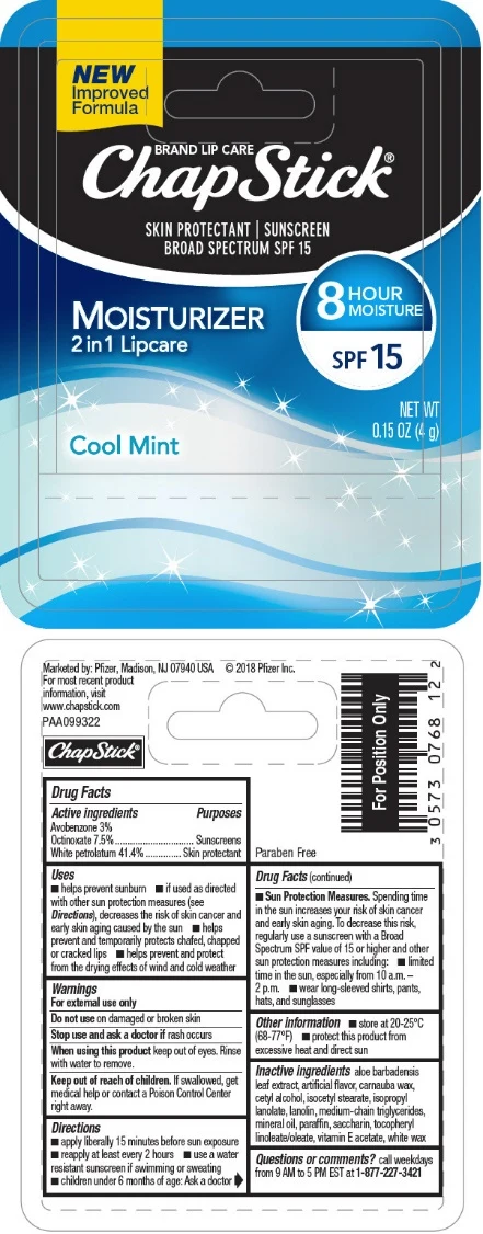 Chapstick Moisturizer Cool Mint 포장