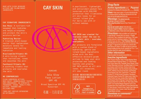 Cay Skin Isle Glow Face SPF 45 포장