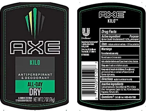 AxeKilo Antiperspirant and Deodorant 포장