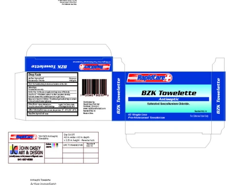 Benzalkonium Chloride Antiseptic Towelette 포장