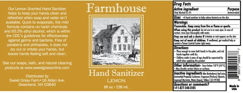 Hand Sanitizer Farmhouse packaging