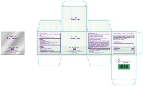 ISA KNOX LXNEW PLATINUM SCULPTING DAY BROAD SPECTRUM SPF 30 SUNSCREEN packaging