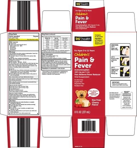 dg health childrens pain and fever packaging
