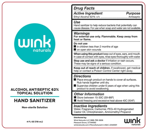 Alcohol Antispetic 62% Topical Solution Hand Sanitizer packaging