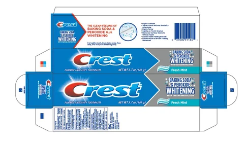 Crest Baking Soda and PeroxideWhitening with Tartar Protection 포장