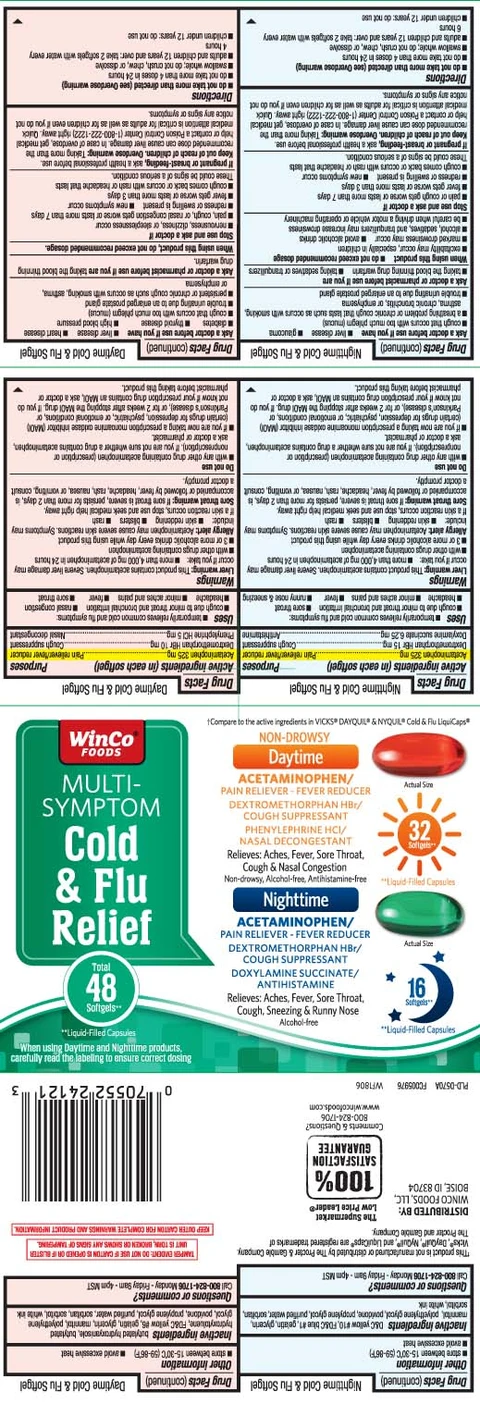 Daytime Nighttime Cold and Flu ReliefMulti-Symptom 포장